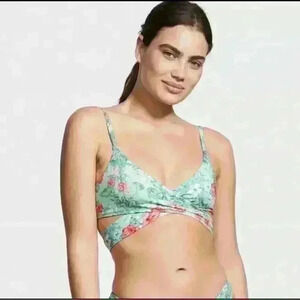 Victoria’s Secret Bathing suit Wrap Style Top  Size Medium Adjustable Straps